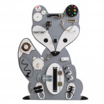 Manipulačná doska / activity board sivá líška Foxy Family 84 cm x 52 cm so stojanom Manipulačná doska / activity board sivá líška Foxy Family 84 cm x 52 cm so stojanom
